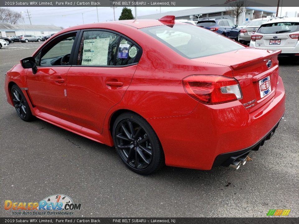 2019 Subaru WRX Limited Pure Red / Carbon Black Photo #4