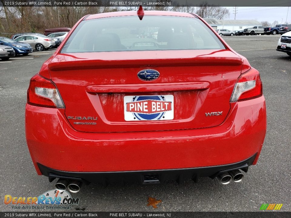 2019 Subaru WRX Limited Pure Red / Carbon Black Photo #5