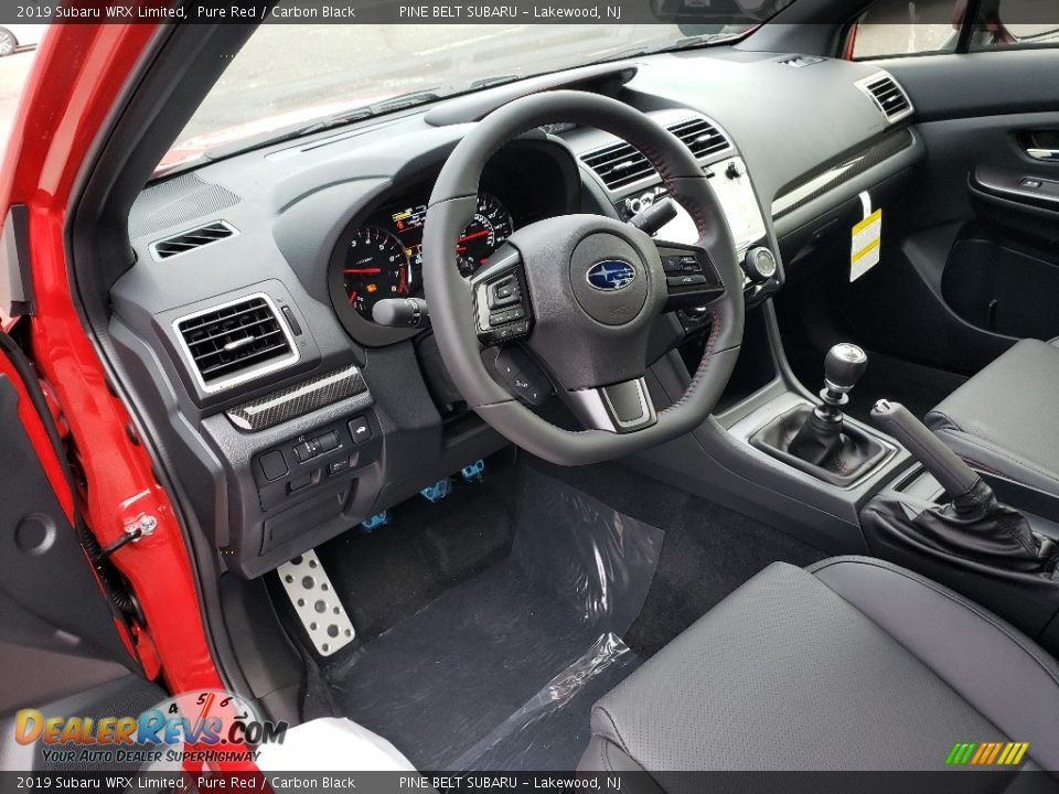 Carbon Black Interior - 2019 Subaru WRX Limited Photo #7