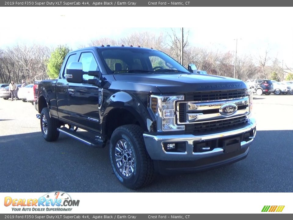 2019 Ford F350 Super Duty XLT SuperCab 4x4 Agate Black / Earth Gray Photo #1