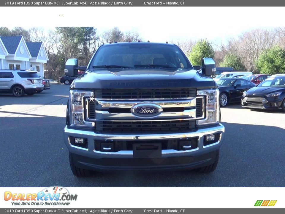 2019 Ford F350 Super Duty XLT SuperCab 4x4 Agate Black / Earth Gray Photo #2