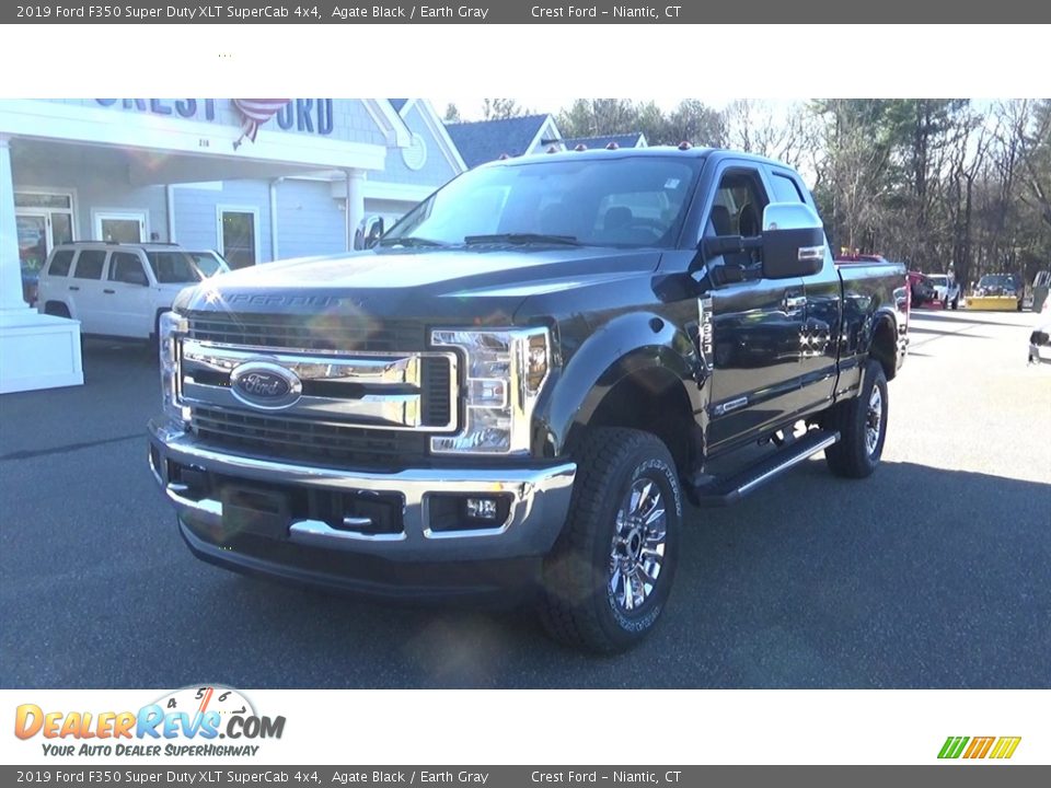 2019 Ford F350 Super Duty XLT SuperCab 4x4 Agate Black / Earth Gray Photo #3
