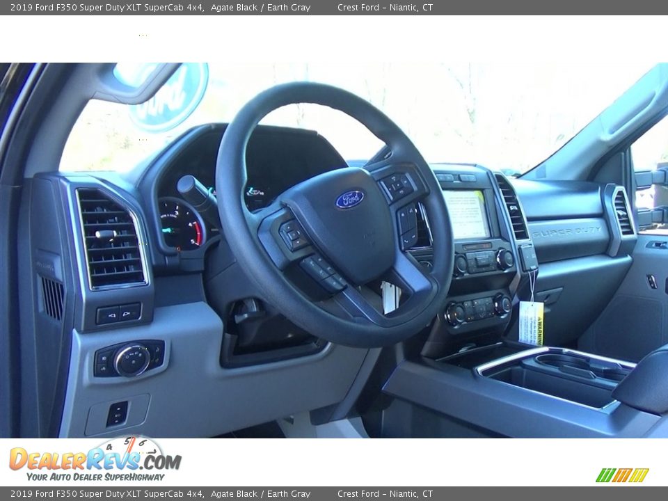 2019 Ford F350 Super Duty XLT SuperCab 4x4 Agate Black / Earth Gray Photo #10