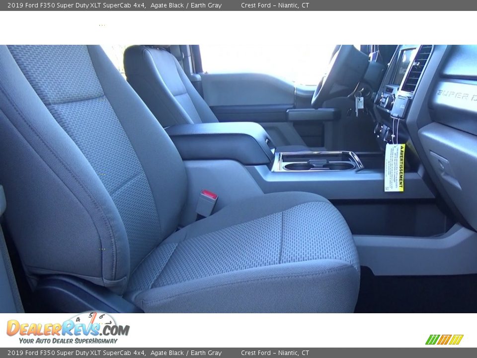 2019 Ford F350 Super Duty XLT SuperCab 4x4 Agate Black / Earth Gray Photo #23