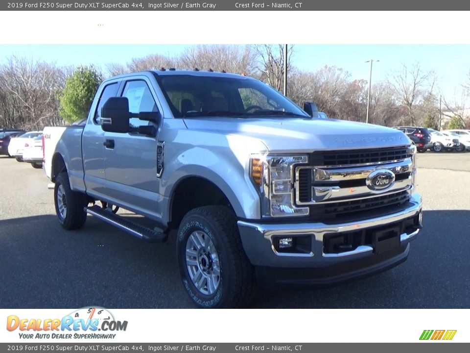 2019 Ford F250 Super Duty XLT SuperCab 4x4 Ingot Silver / Earth Gray Photo #1