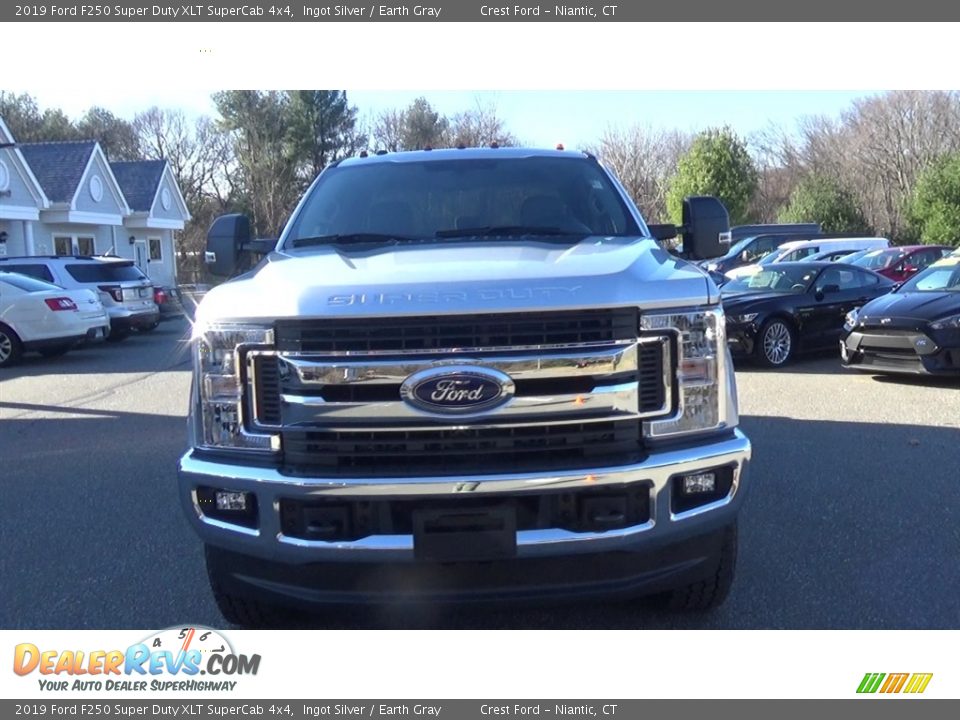 2019 Ford F250 Super Duty XLT SuperCab 4x4 Ingot Silver / Earth Gray Photo #2