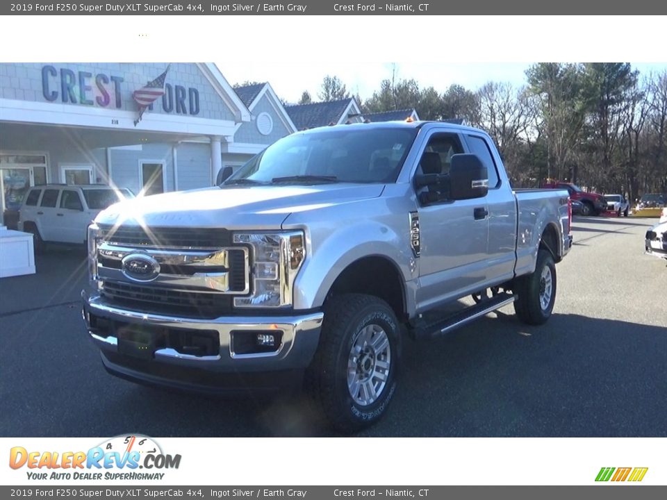 2019 Ford F250 Super Duty XLT SuperCab 4x4 Ingot Silver / Earth Gray Photo #3