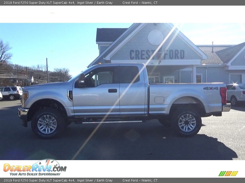 2019 Ford F250 Super Duty XLT SuperCab 4x4 Ingot Silver / Earth Gray Photo #4