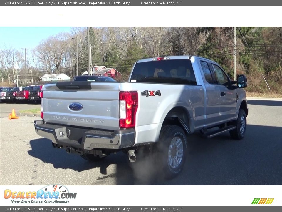 2019 Ford F250 Super Duty XLT SuperCab 4x4 Ingot Silver / Earth Gray Photo #7