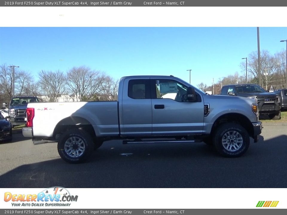 2019 Ford F250 Super Duty XLT SuperCab 4x4 Ingot Silver / Earth Gray Photo #8