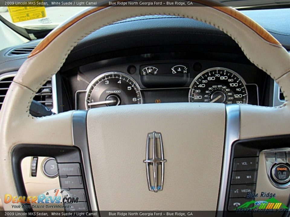 2009 Lincoln MKS Sedan White Suede / Light Camel Photo #14