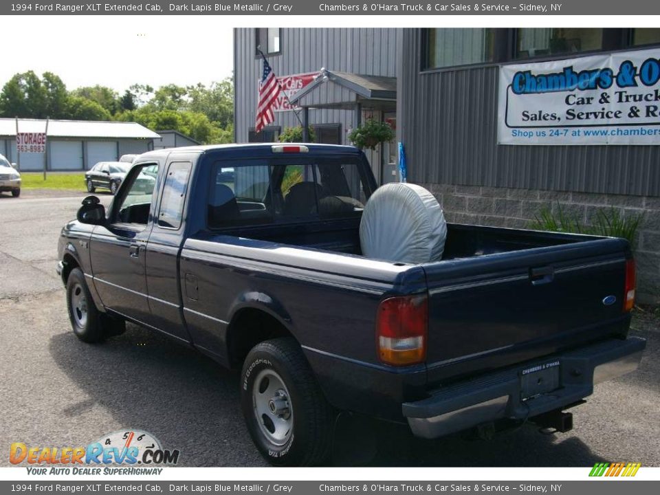 1994 Ford Ranger XLT Extended Cab Dark Lapis Blue Metallic / Grey Photo #8