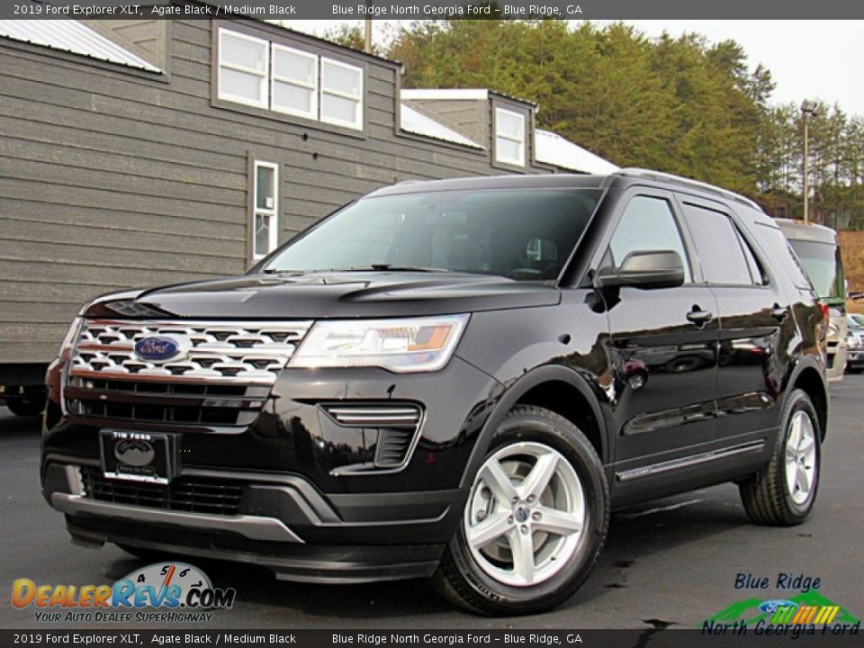 2019 Ford Explorer XLT Agate Black / Medium Black Photo #1