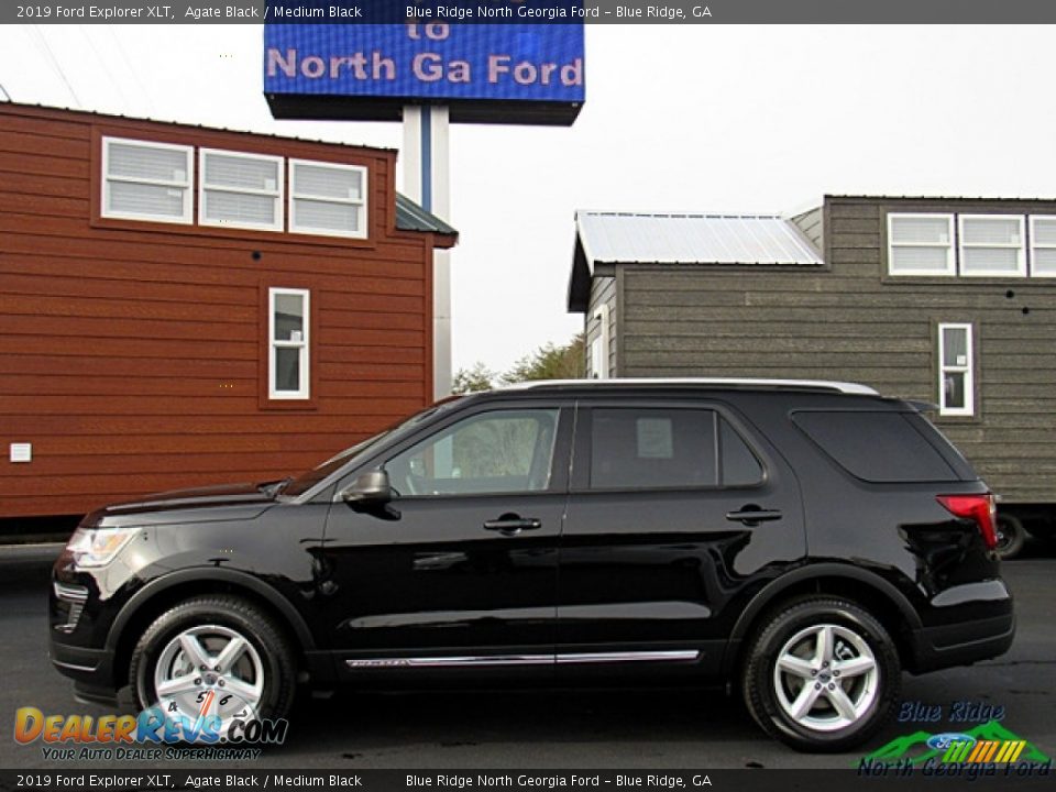 2019 Ford Explorer XLT Agate Black / Medium Black Photo #2