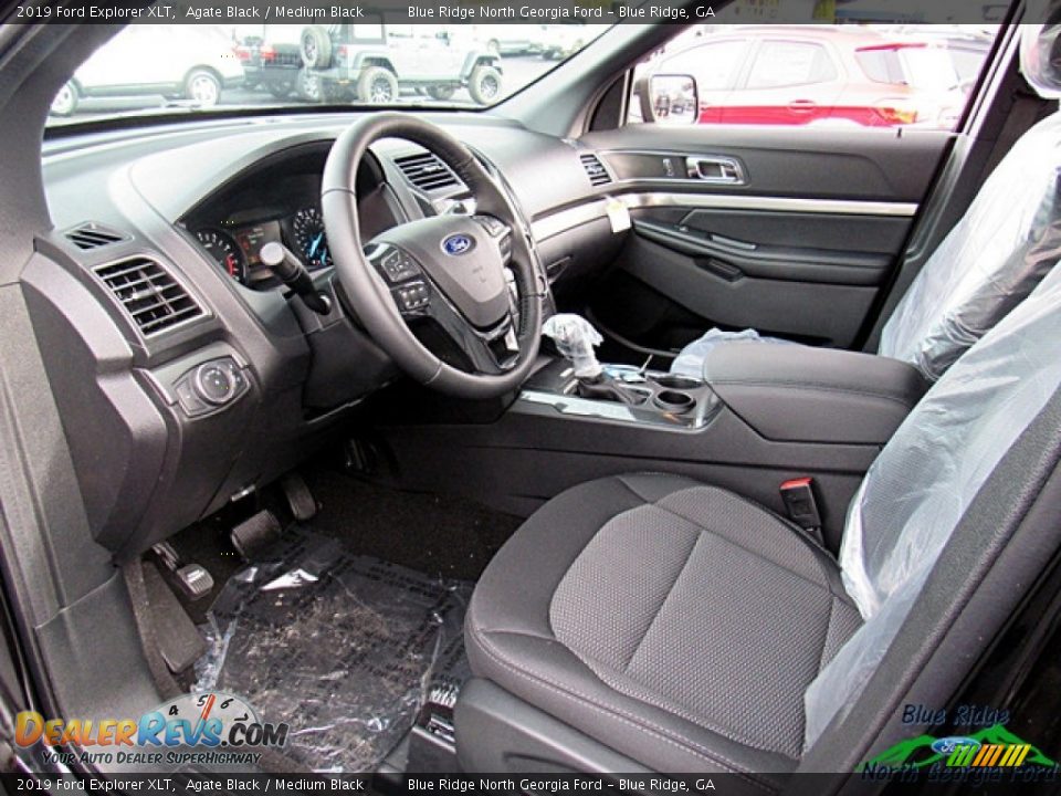 2019 Ford Explorer XLT Agate Black / Medium Black Photo #6