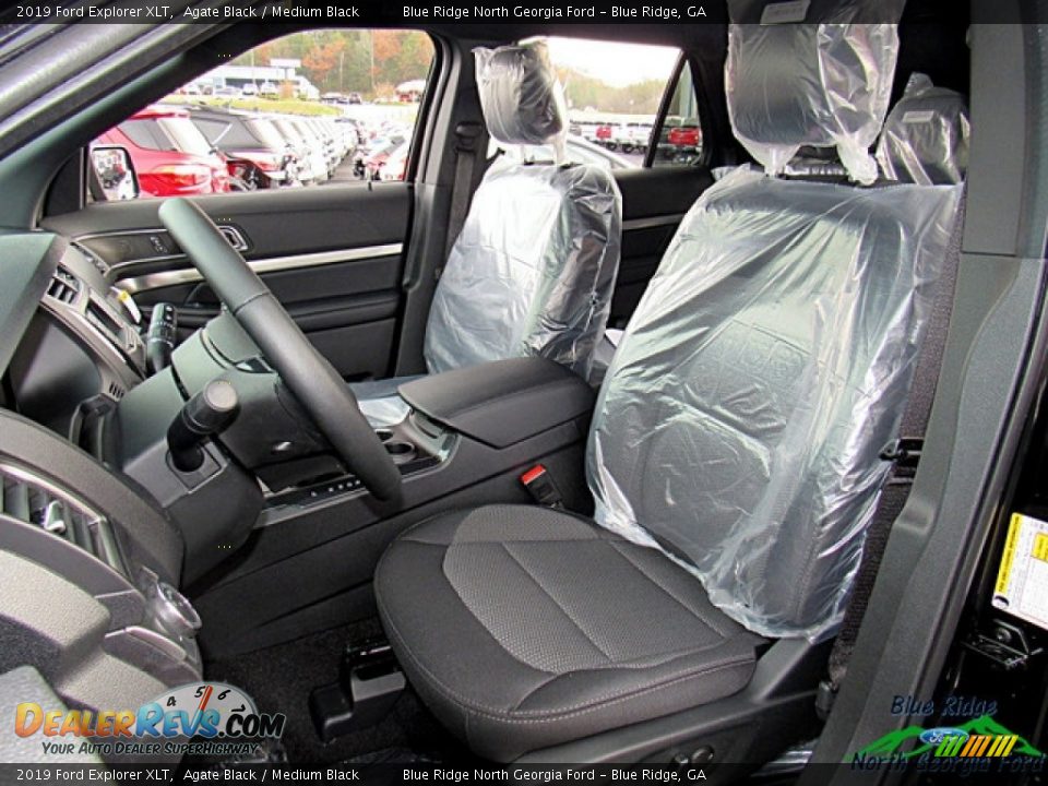 2019 Ford Explorer XLT Agate Black / Medium Black Photo #7