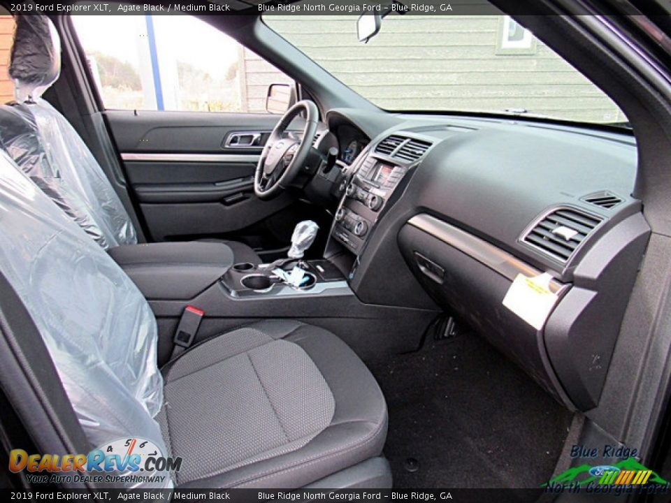 2019 Ford Explorer XLT Agate Black / Medium Black Photo #8