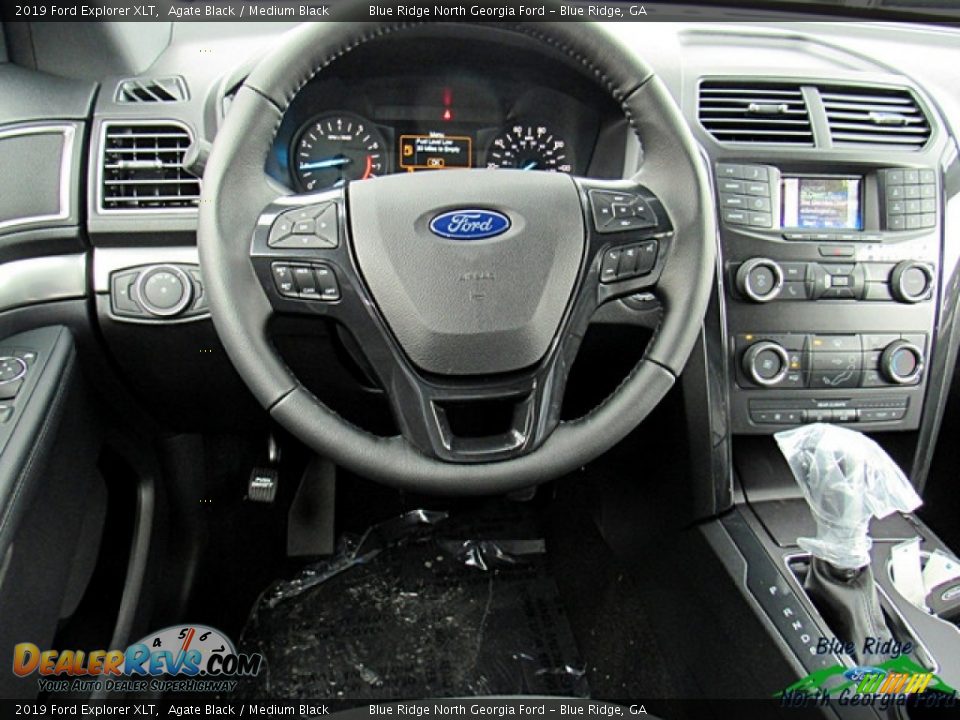 2019 Ford Explorer XLT Agate Black / Medium Black Photo #14