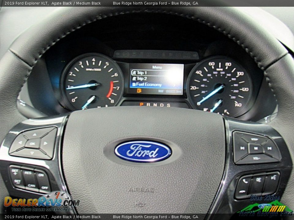 2019 Ford Explorer XLT Agate Black / Medium Black Photo #17