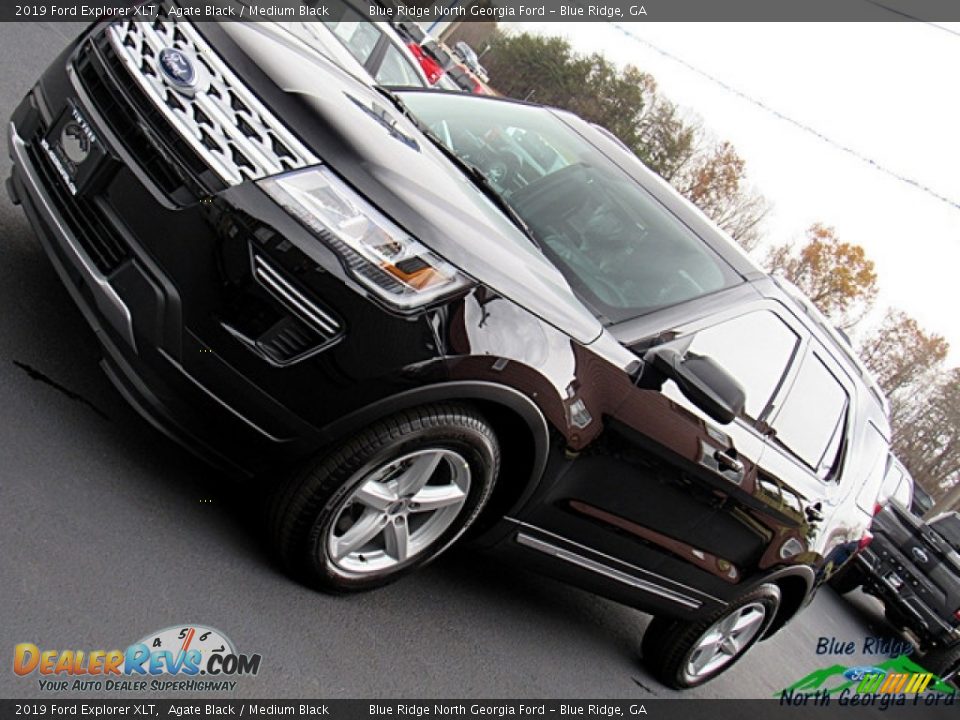 2019 Ford Explorer XLT Agate Black / Medium Black Photo #24