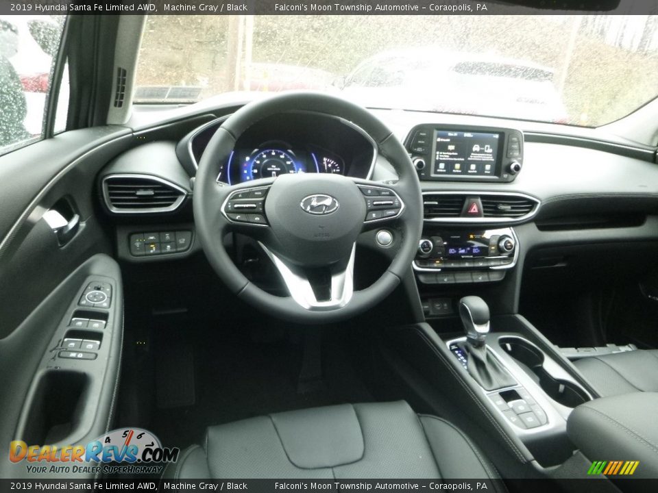 Black Interior - 2019 Hyundai Santa Fe Limited AWD Photo #9