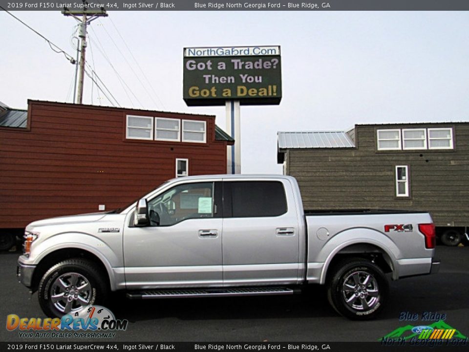 2019 Ford F150 Lariat SuperCrew 4x4 Ingot Silver / Black Photo #2