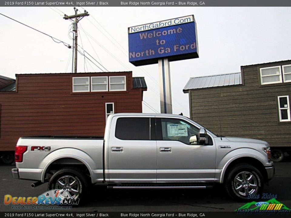 2019 Ford F150 Lariat SuperCrew 4x4 Ingot Silver / Black Photo #6