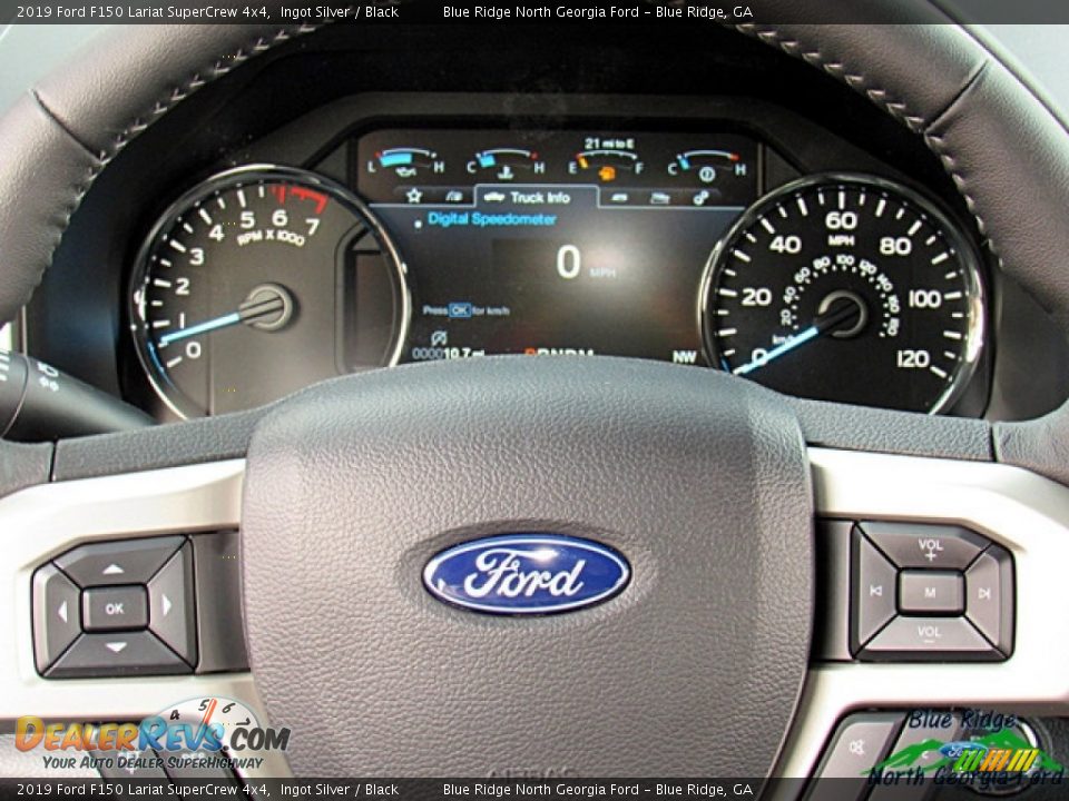 2019 Ford F150 Lariat SuperCrew 4x4 Ingot Silver / Black Photo #18