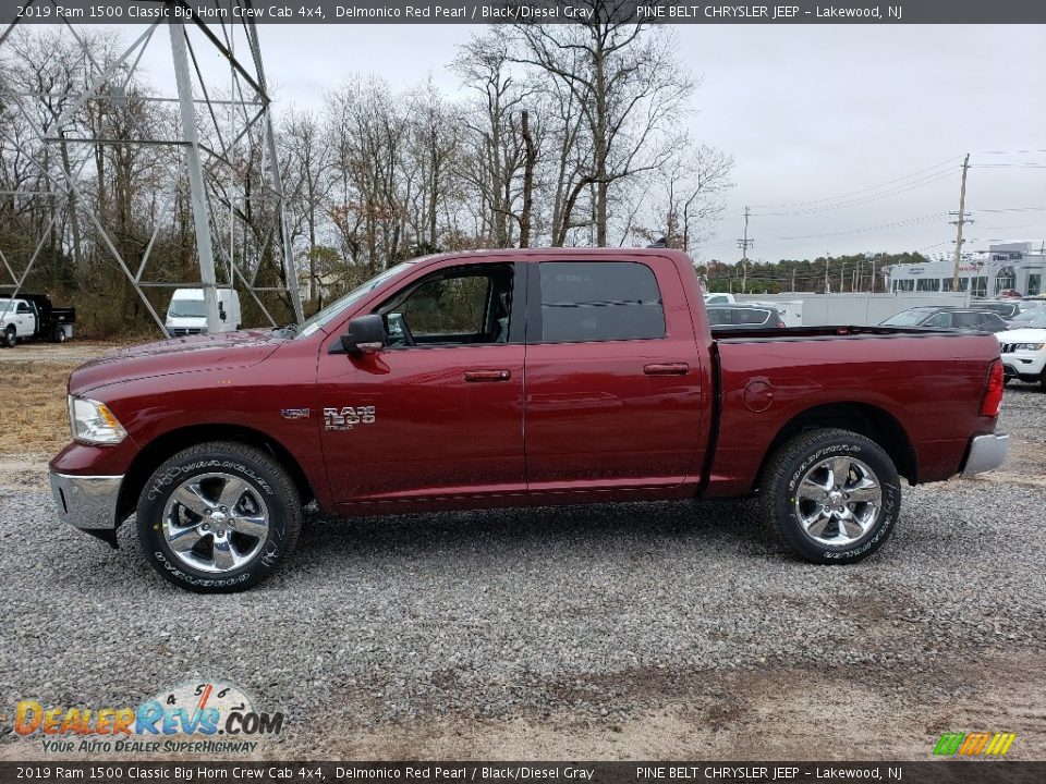 2019 Ram 1500 Classic Big Horn Crew Cab 4x4 Delmonico Red Pearl / Black/Diesel Gray Photo #3