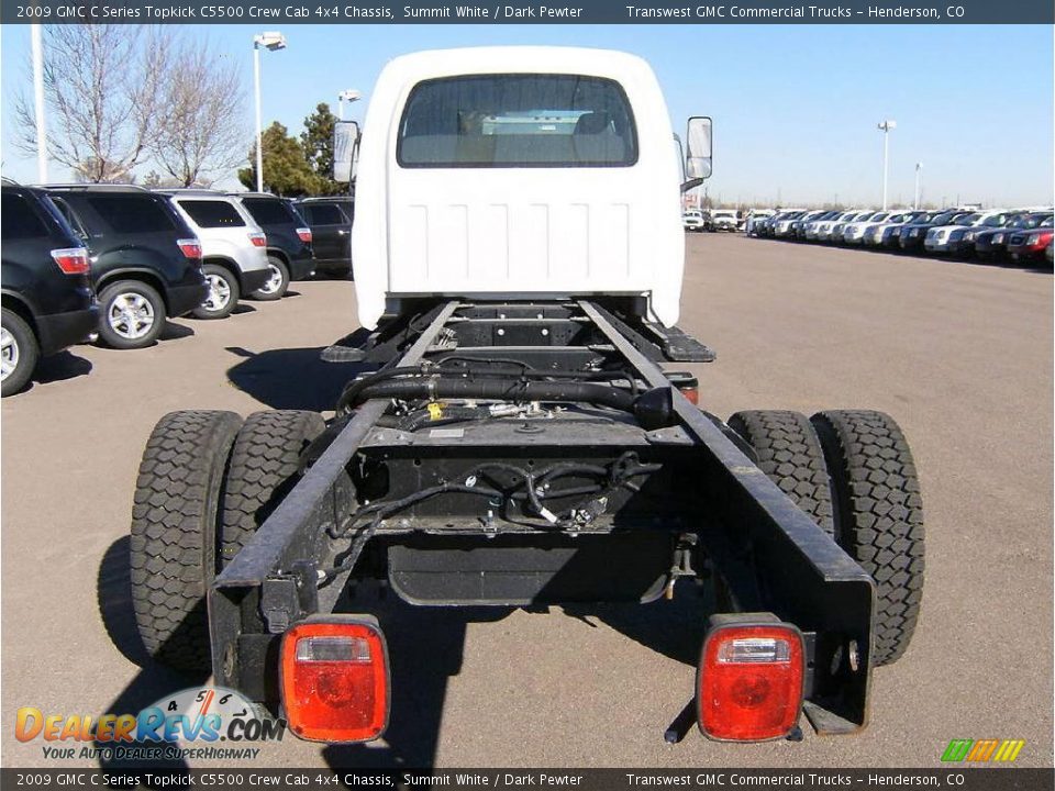 2009 GMC C Series Topkick C5500 Crew Cab 4x4 Chassis Summit White / Dark Pewter Photo #5