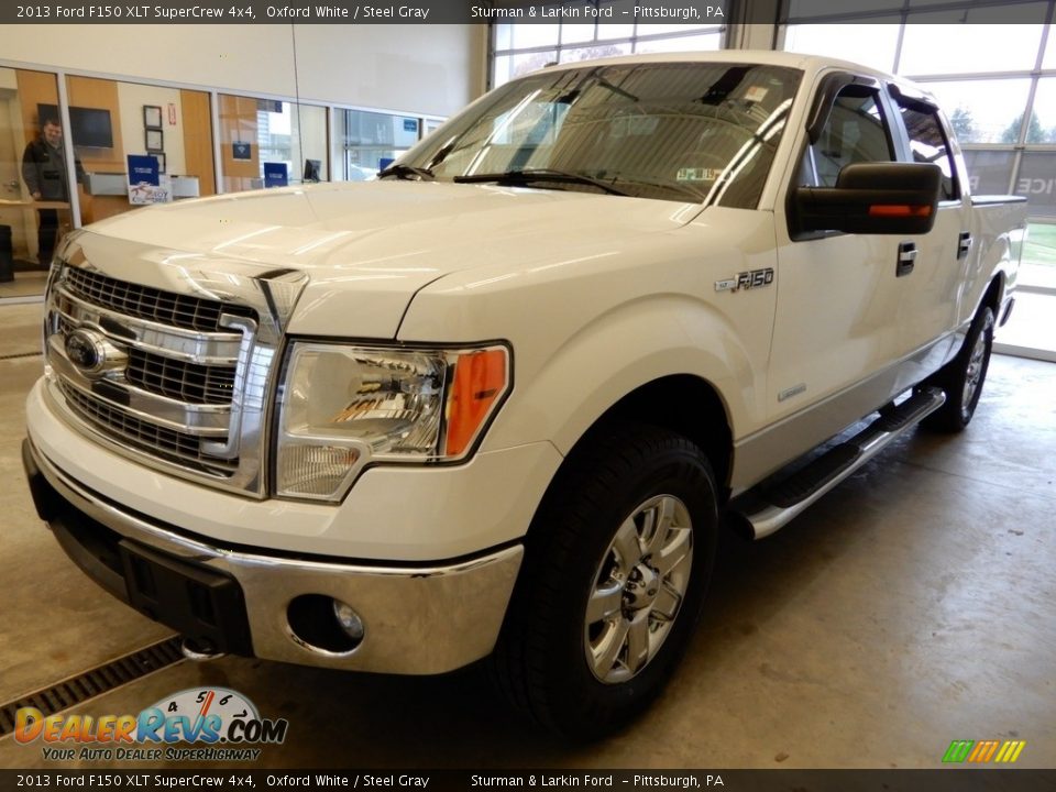 2013 Ford F150 XLT SuperCrew 4x4 Oxford White / Steel Gray Photo #7