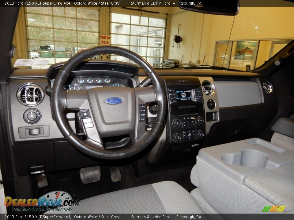 2013 Ford F150 XLT SuperCrew 4x4 Oxford White / Steel Gray Photo #15
