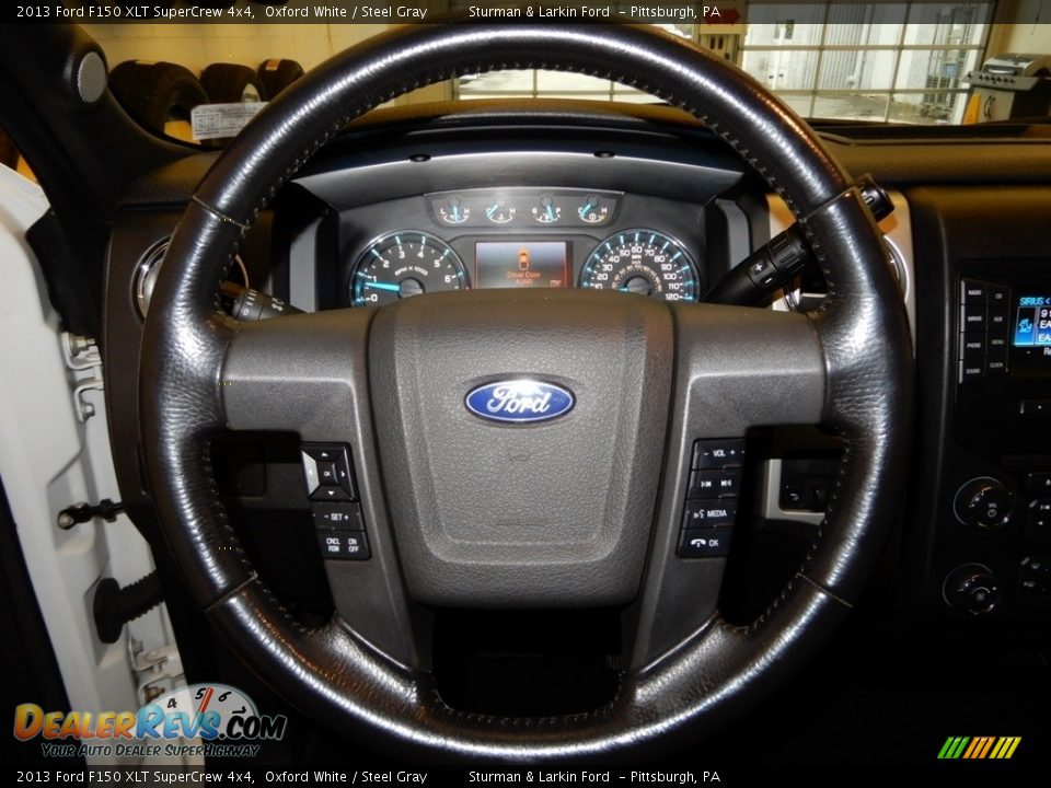 2013 Ford F150 XLT SuperCrew 4x4 Oxford White / Steel Gray Photo #19