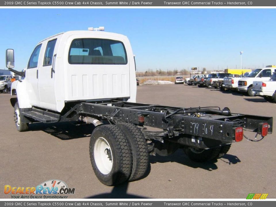 2009 GMC C Series Topkick C5500 Crew Cab 4x4 Chassis Summit White / Dark Pewter Photo #5