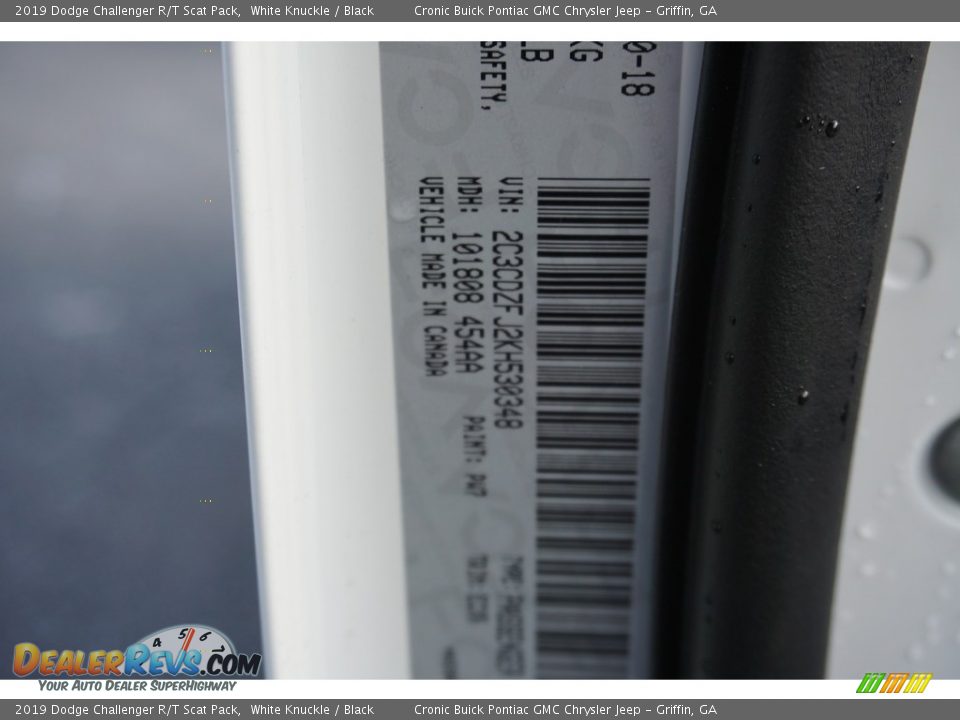 2019 Dodge Challenger R/T Scat Pack White Knuckle / Black Photo #16