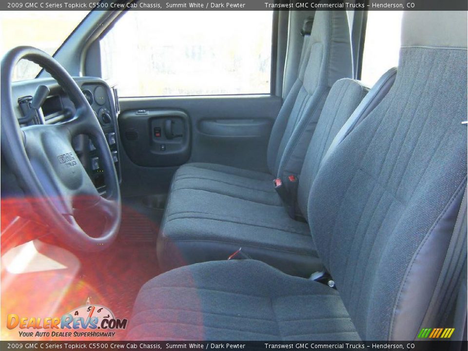 2009 GMC C Series Topkick C5500 Crew Cab Chassis Summit White / Dark Pewter Photo #8