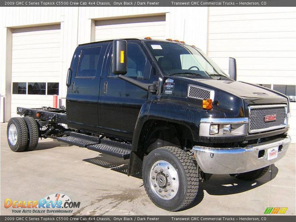 2009 GMC C Series Topkick C5500 Crew Cab 4x4 Chassis Onyx Black / Dark Pewter Photo #1