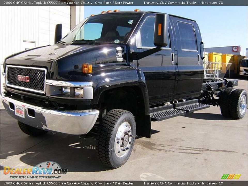 2009 GMC C Series Topkick C5500 Crew Cab 4x4 Chassis Onyx Black / Dark Pewter Photo #3