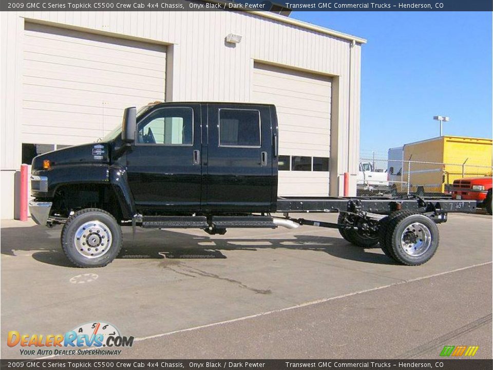 2009 GMC C Series Topkick C5500 Crew Cab 4x4 Chassis Onyx Black / Dark Pewter Photo #4