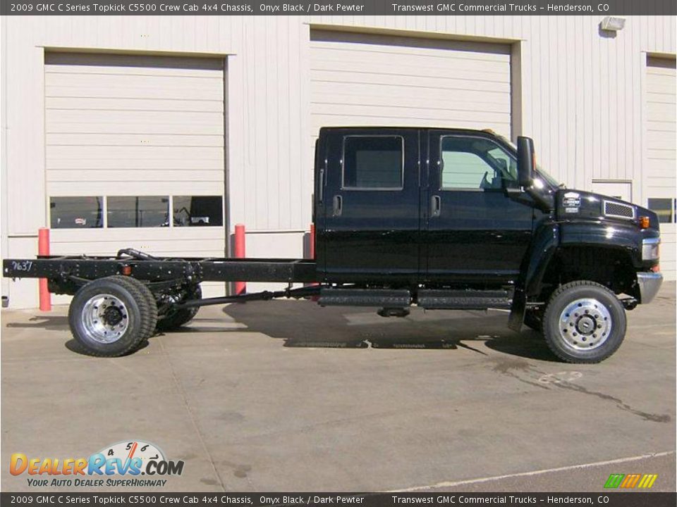 2009 GMC C Series Topkick C5500 Crew Cab 4x4 Chassis Onyx Black / Dark Pewter Photo #7