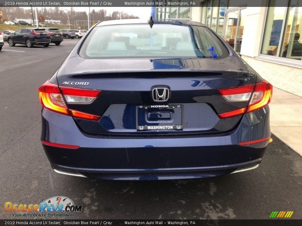 2019 Honda Accord LX Sedan Obsidian Blue Pearl / Gray Photo #7