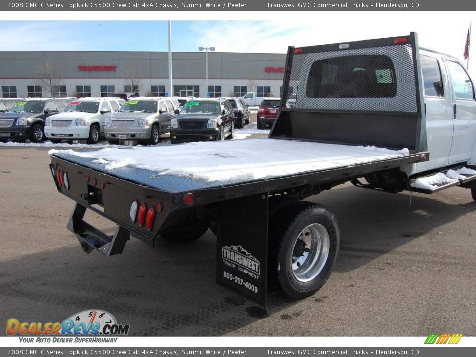 2008 GMC C Series Topkick C5500 Crew Cab 4x4 Chassis Summit White / Pewter Photo #7