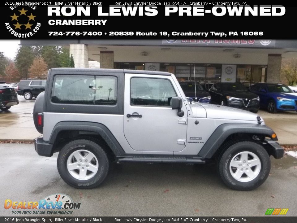 2016 Jeep Wrangler Sport Billet Silver Metallic / Black Photo #1