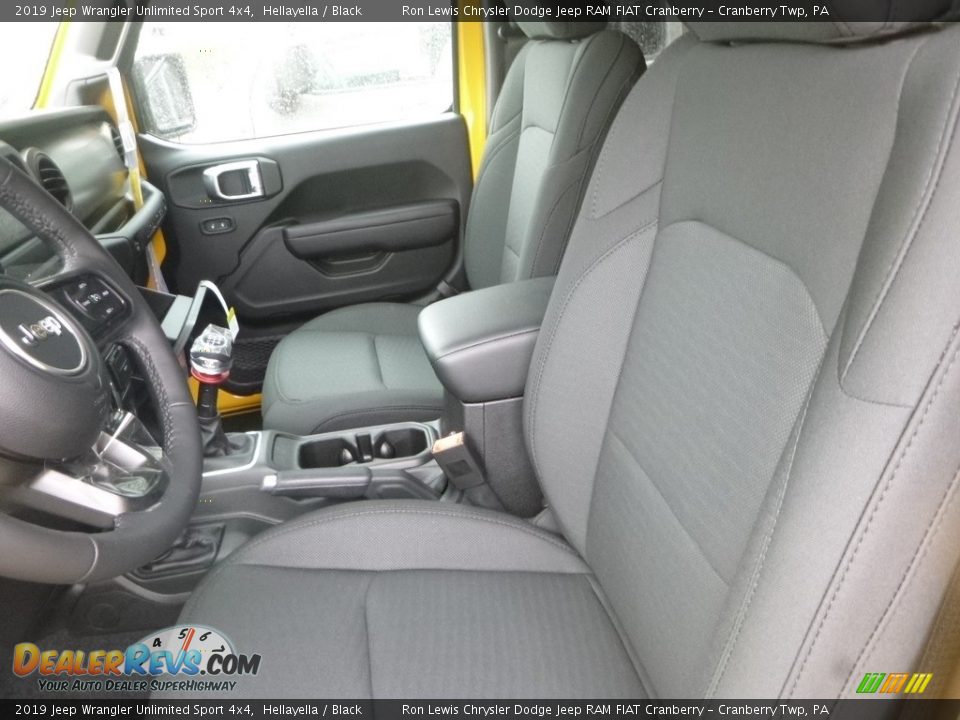2019 Jeep Wrangler Unlimited Sport 4x4 Hellayella / Black Photo #13