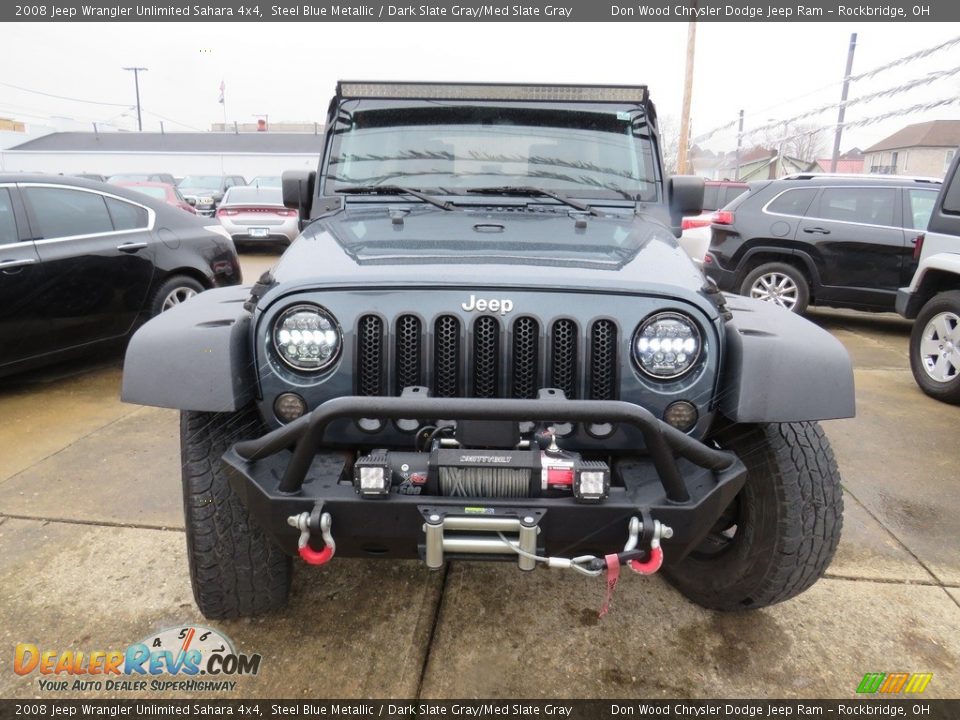 2008 Jeep Wrangler Unlimited Sahara 4x4 Steel Blue Metallic / Dark Slate Gray/Med Slate Gray Photo #4