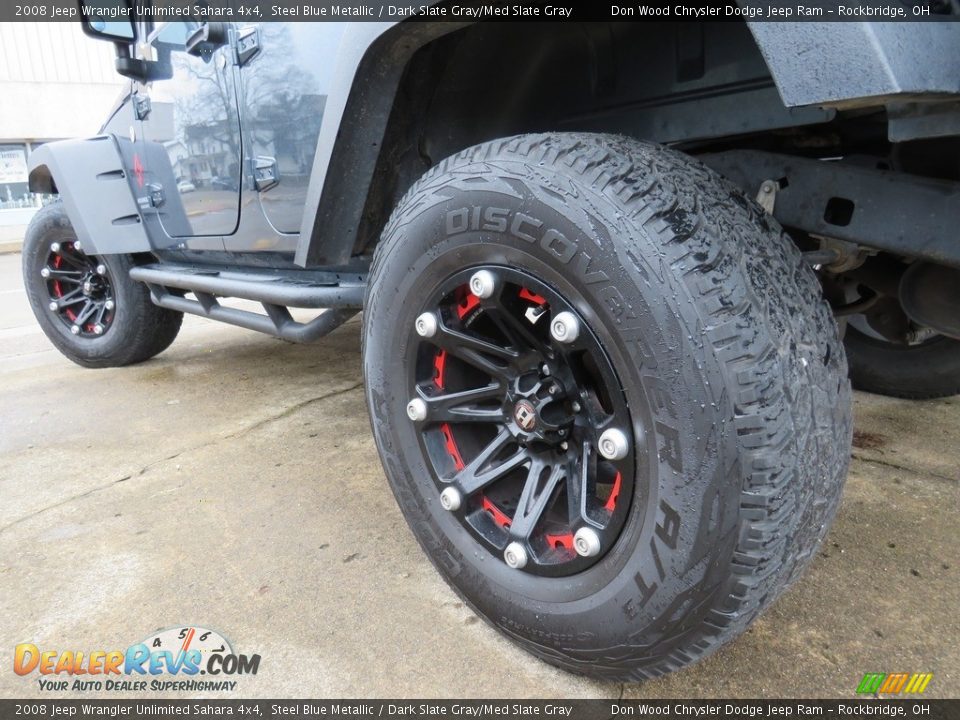 2008 Jeep Wrangler Unlimited Sahara 4x4 Steel Blue Metallic / Dark Slate Gray/Med Slate Gray Photo #11