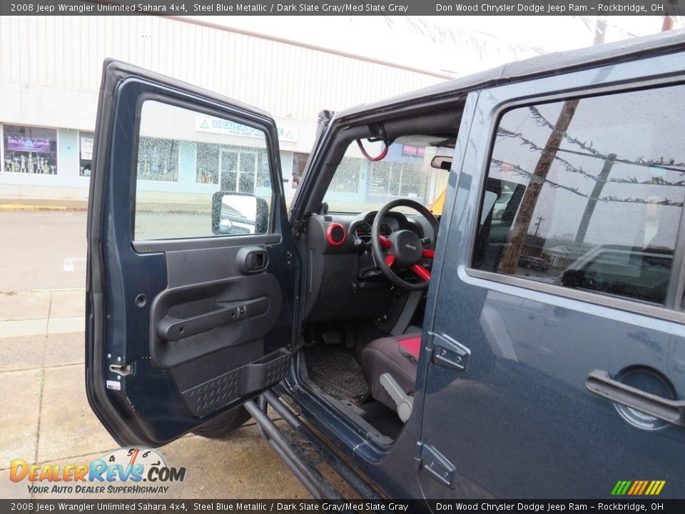2008 Jeep Wrangler Unlimited Sahara 4x4 Steel Blue Metallic / Dark Slate Gray/Med Slate Gray Photo #15