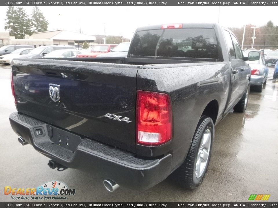 2019 Ram 1500 Classic Express Quad Cab 4x4 Brilliant Black Crystal Pearl / Black/Diesel Gray Photo #5