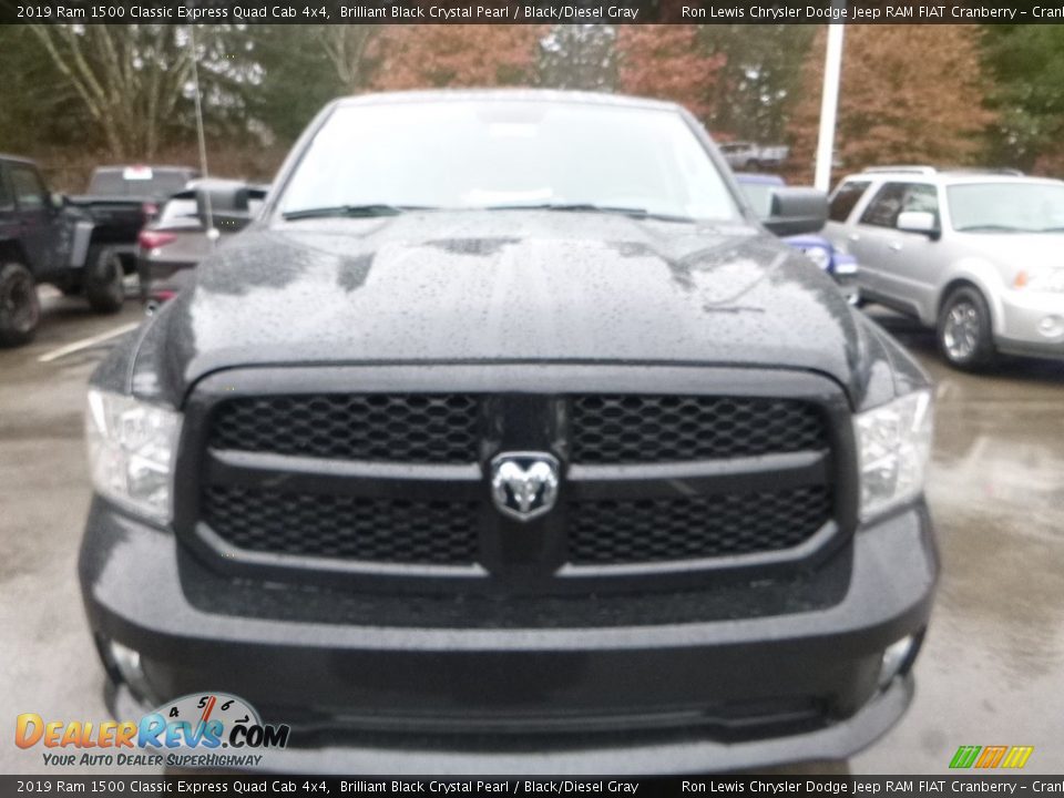 2019 Ram 1500 Classic Express Quad Cab 4x4 Brilliant Black Crystal Pearl / Black/Diesel Gray Photo #8