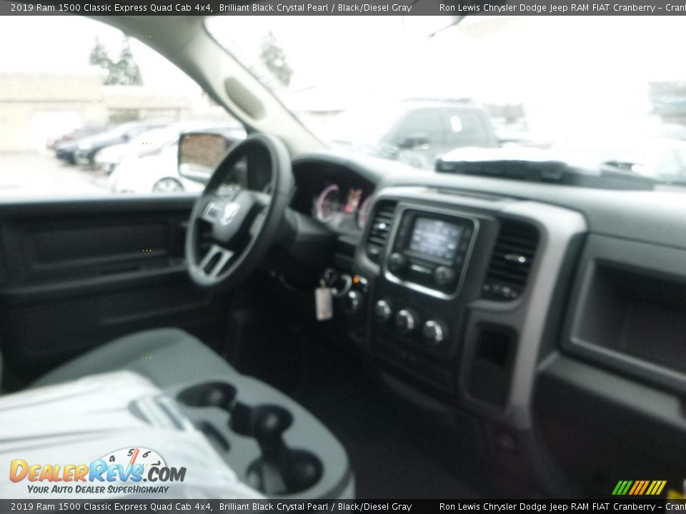 2019 Ram 1500 Classic Express Quad Cab 4x4 Brilliant Black Crystal Pearl / Black/Diesel Gray Photo #11